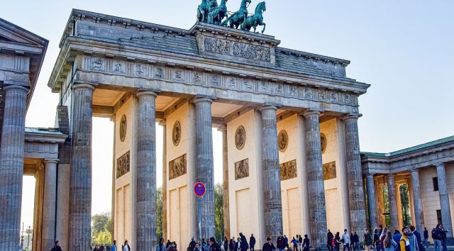 Brand Front Of The Brandenburg Gate Berlin