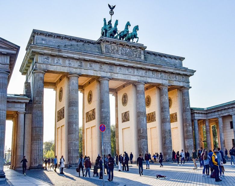 Brand Front Of The Brandenburg Gate Berlin