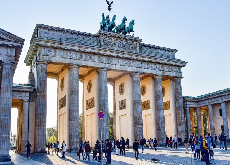 Brand Front Of The Brandenburg Gate Berlin