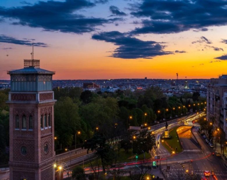 Madrid Spain sunset