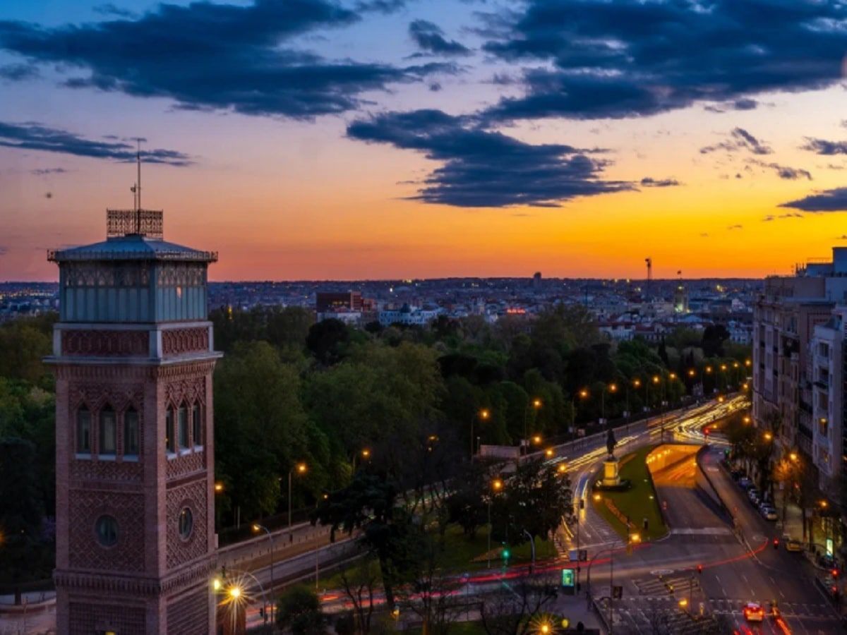 Madrid Spain sunset