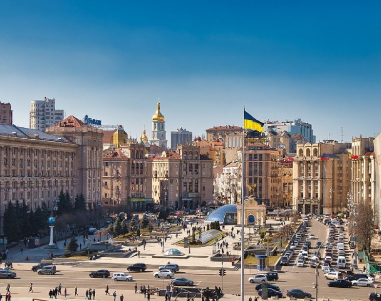 kiev ukraine flag