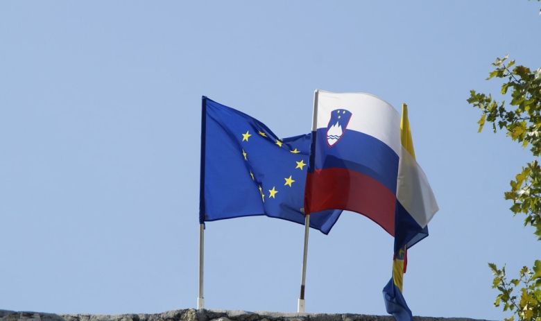 slovenia flag eu european union flag